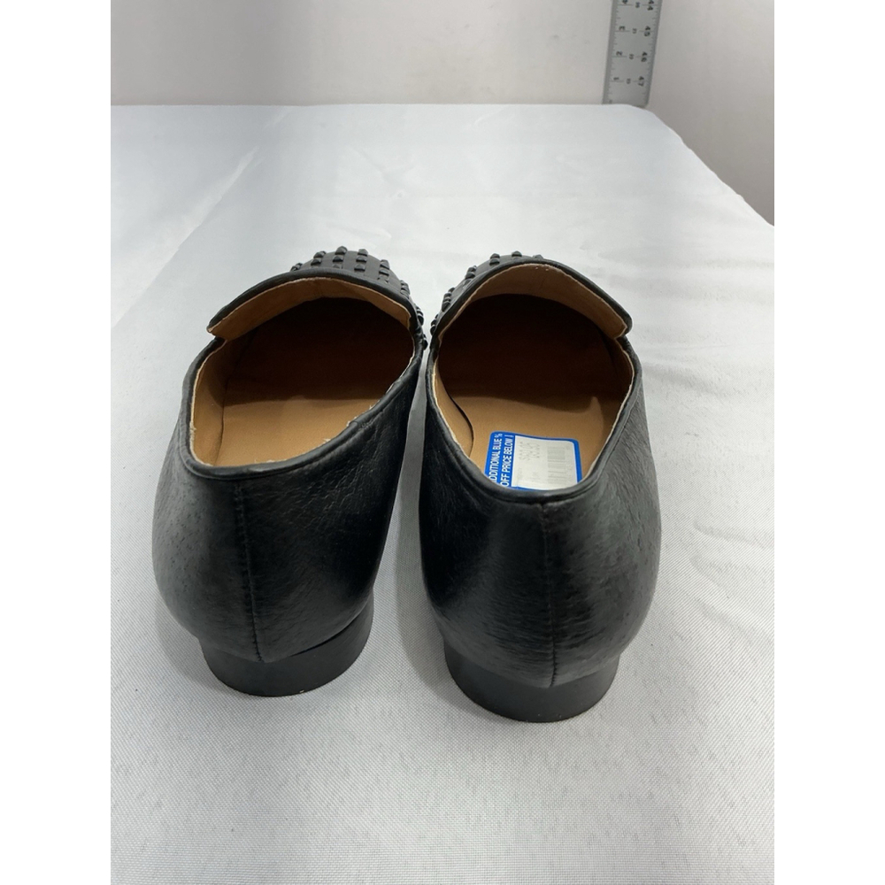 Womans Steve Madden Henri Slip On Flat Loafer 8 M Black Stud Accents - Picture 4 of 7